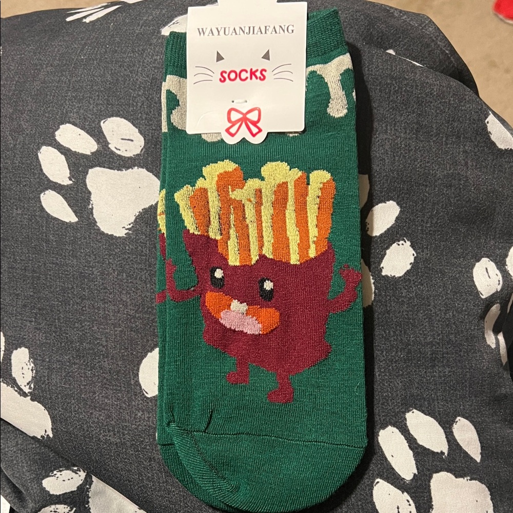 NWT French Fries Fashion Socks